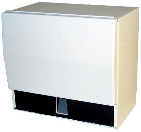WHITE UNIVERSAL TOWEL DISPENSER