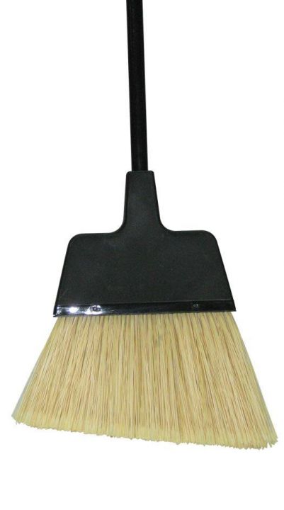 Large 12" Angle Broom 54" L w/Beige Bristle