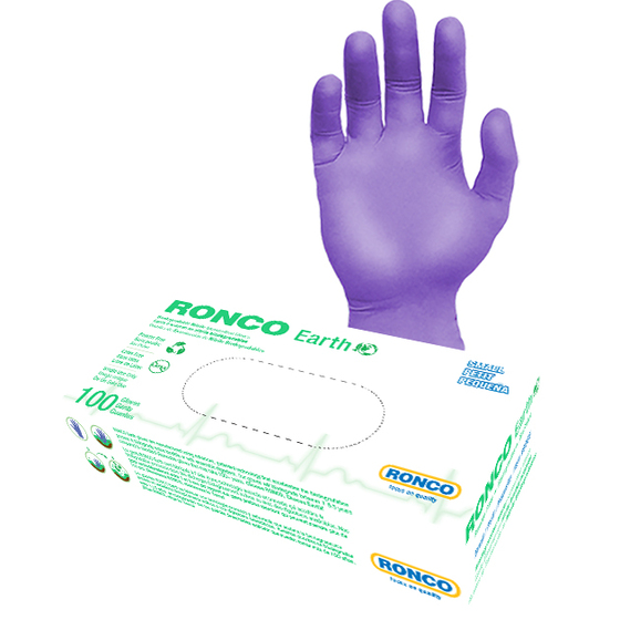 Ronco Earth Nitrile Violet Exam Glv 3.5 Mil. X-Large 100 X 10