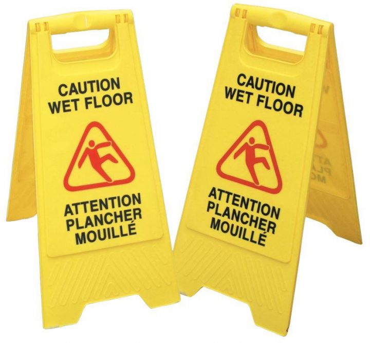 Yellow Caution Wet Floor Sign