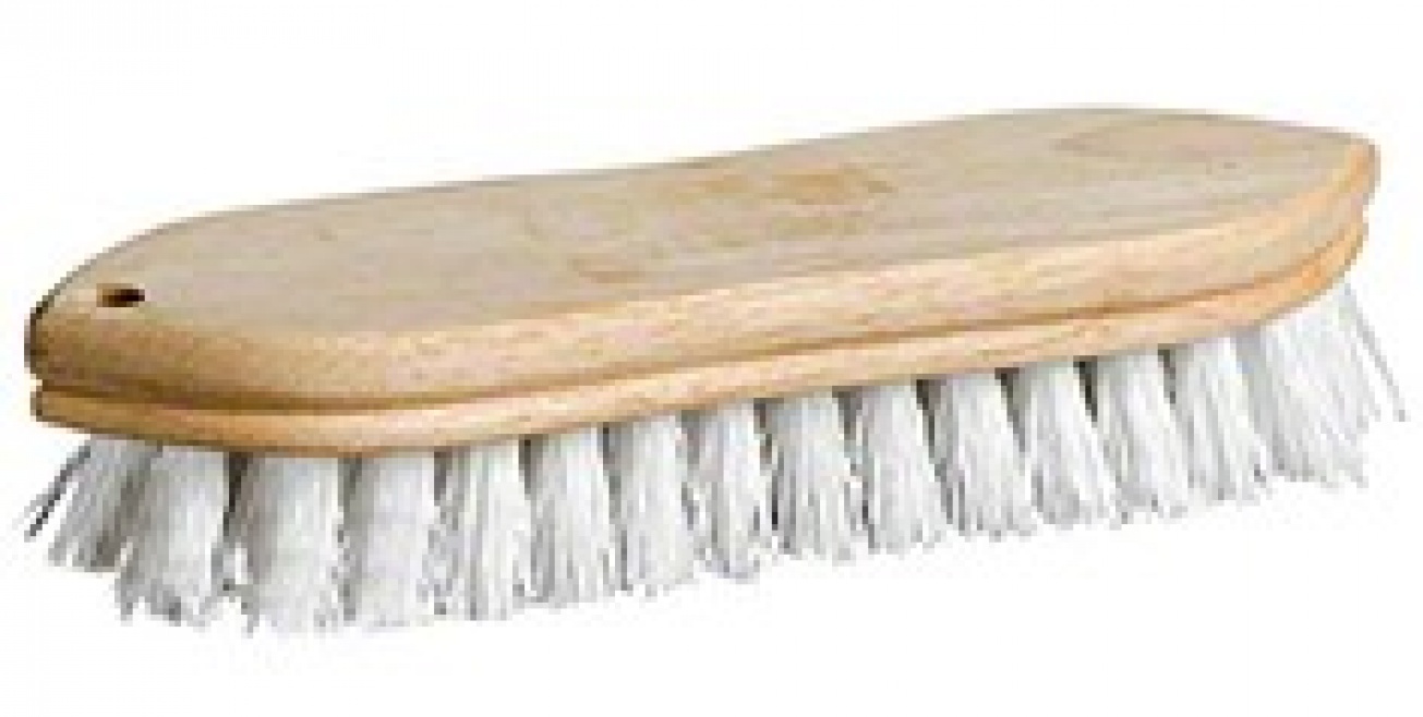 9" Pionted Hand Scrub Brush w/Natural Fibre