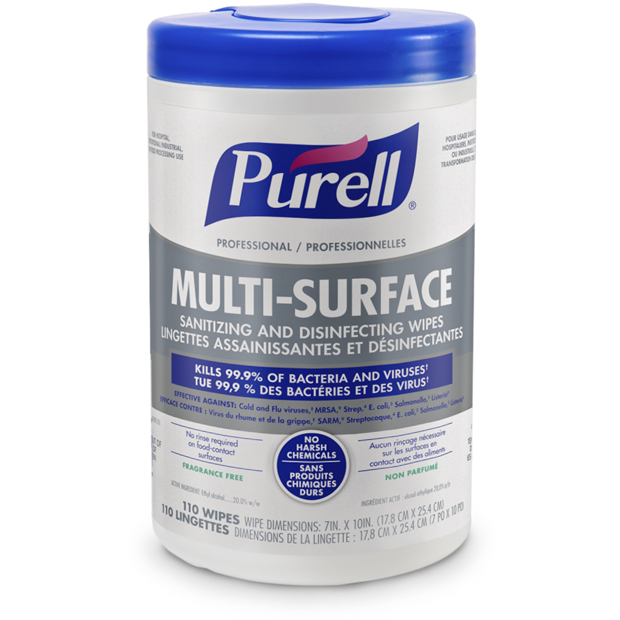 PURELL® Professional Multi-Surface Sanitizing and Disinfecting Wipes