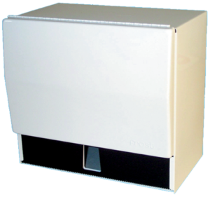 WHITE UNIVERSAL TOWEL DISPENSER